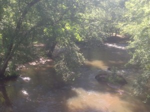 High Rock Ford as viewed from the bridge on High Rock Road. 
